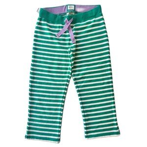 NWOT Mini Boden green stripe capris